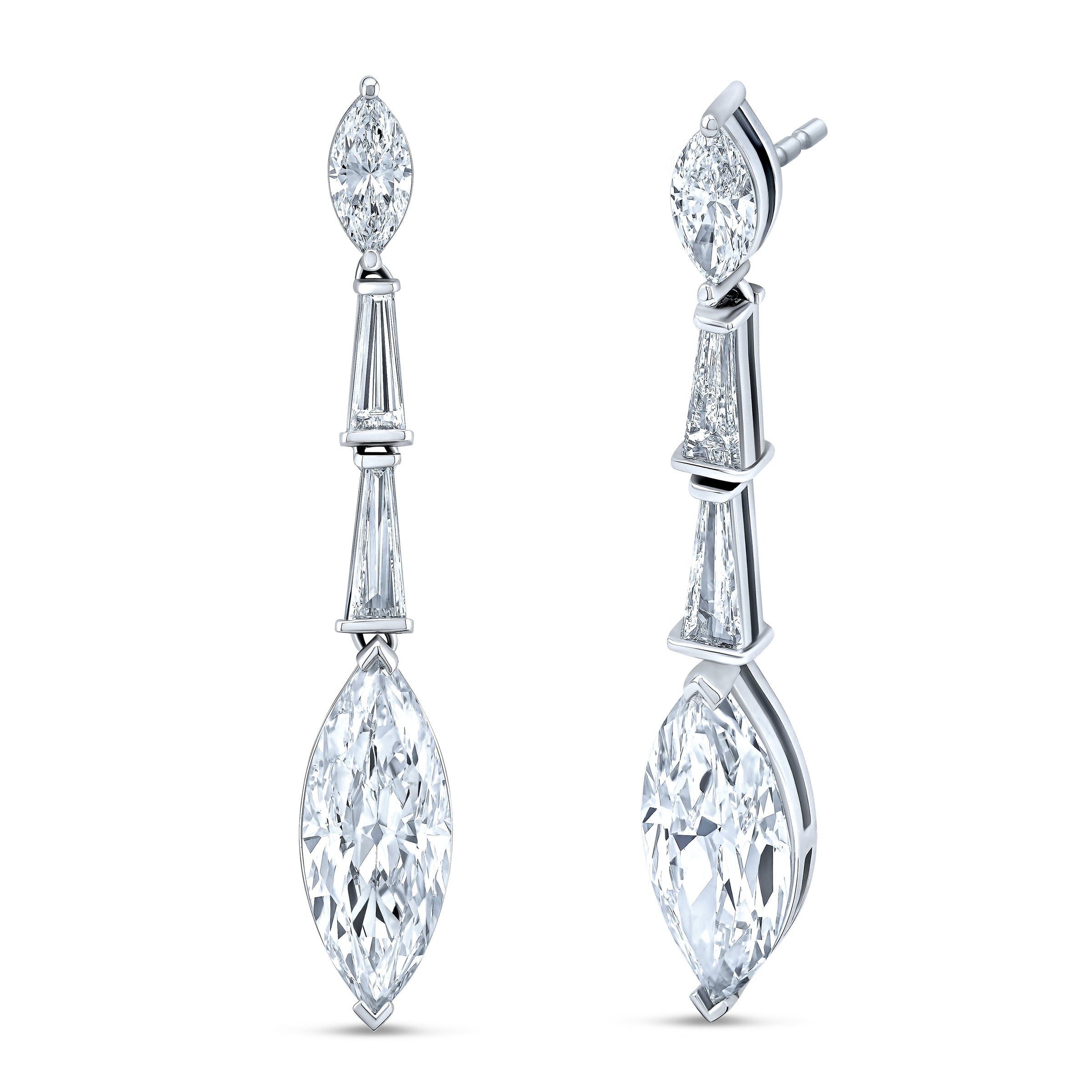 Marquise-cut Diamond Drop Earrings