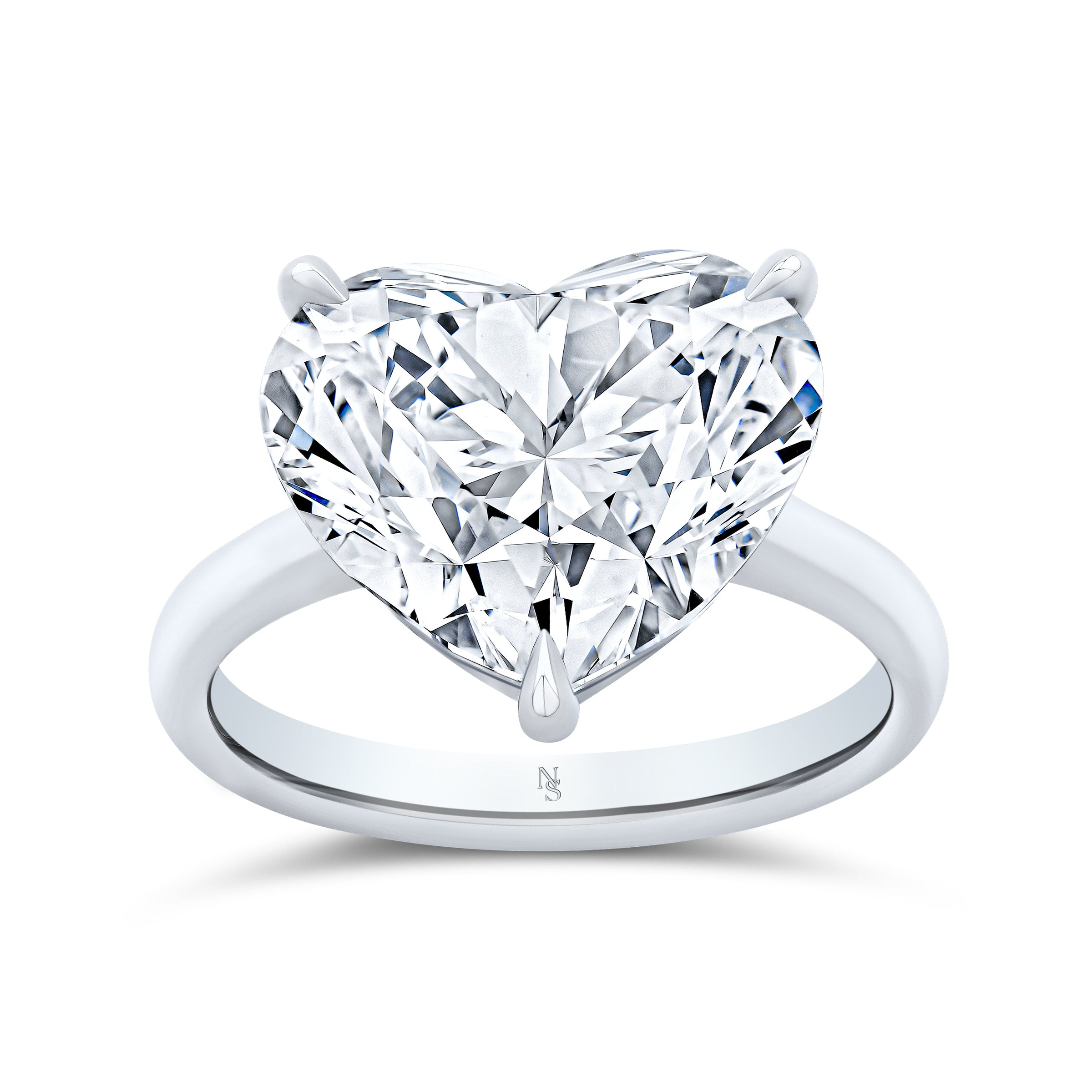 7.15 Carat Heart Diamond Solitaire Ring