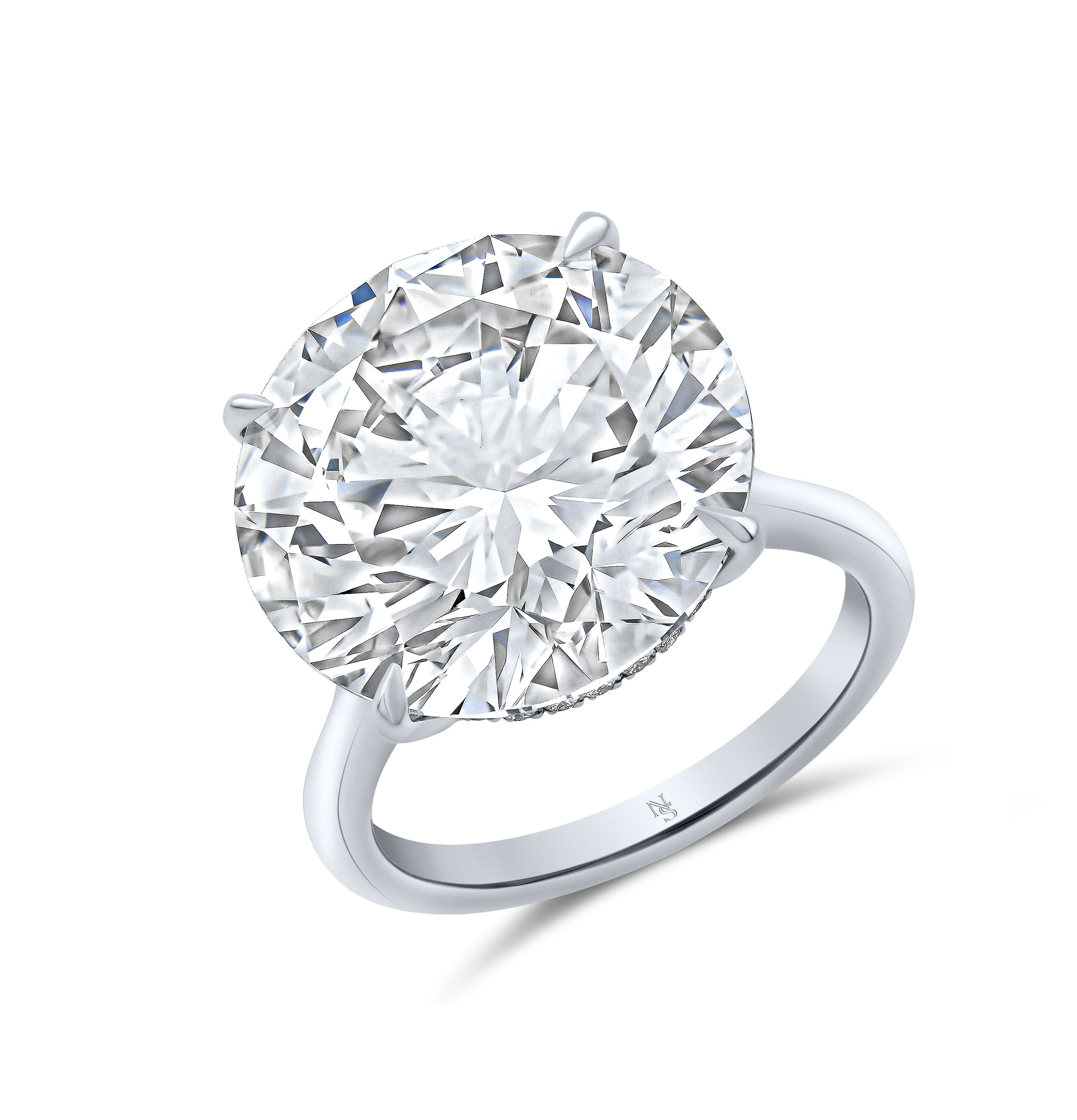 10.73 Carat Round Diamond Solitaire Ring