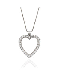 Open Heart Diamond Pendant
