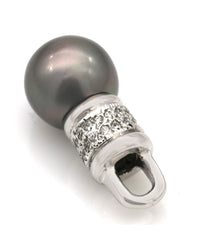 South Sea Pearl and Diamond Drop Pendant