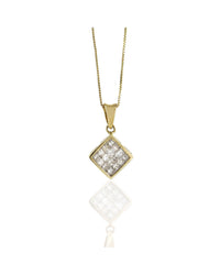 Invisible Set Princess Diamond Pendant