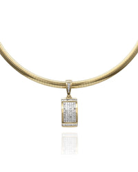 Diamond Drop Pendant in Gold