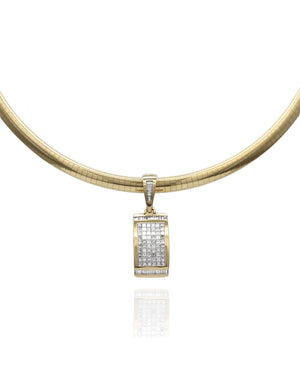Diamond Drop Pendant in Gold