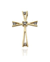 Five Diamond Open Cross Pendant
