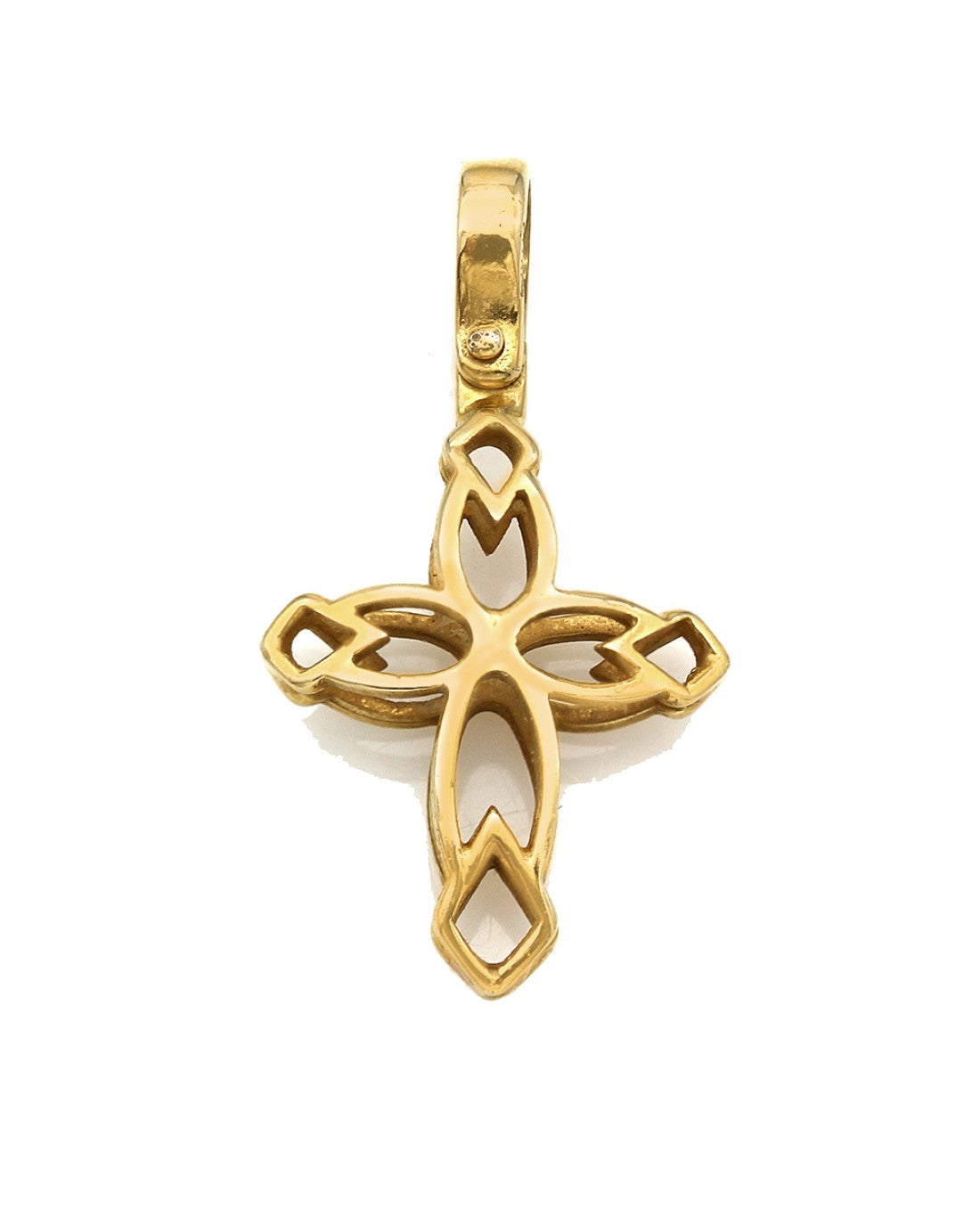 Open Cross Pendant in Yellow Gold