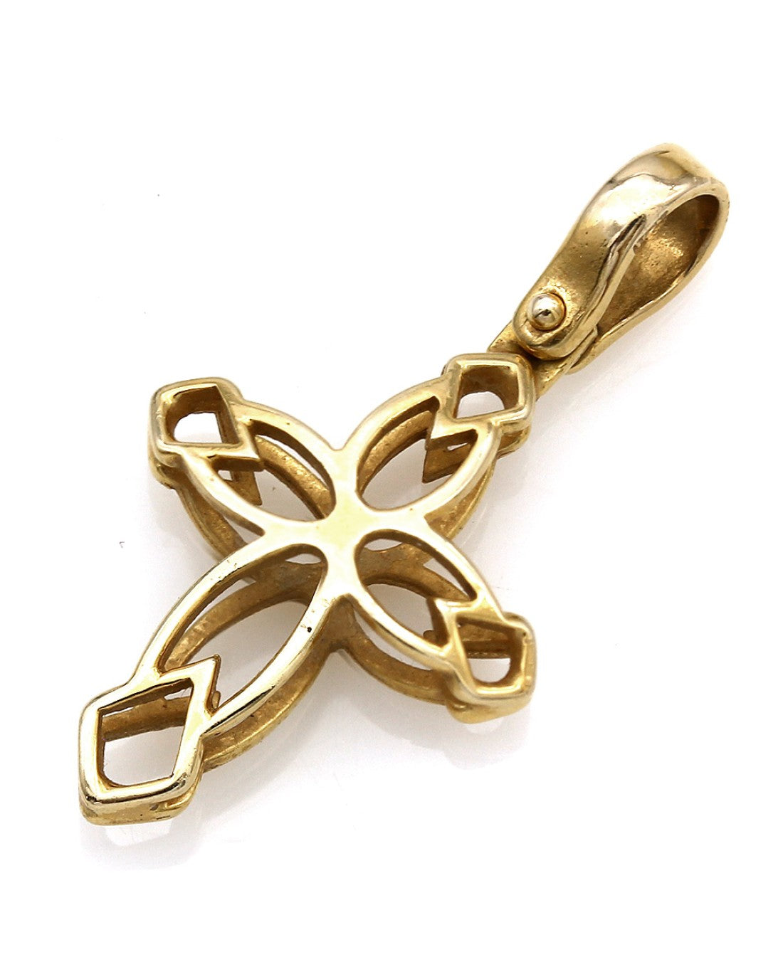 Open Cross Pendant in Yellow Gold