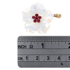Mother of Pearl and Ruby Flower Pendant
