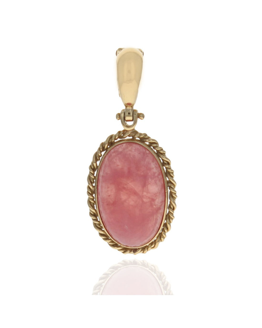Oval Rhodochrosite  Enhancer Pendant