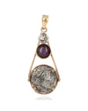 Diamond, Star Ruby and Ancient Coin Replica Pendant