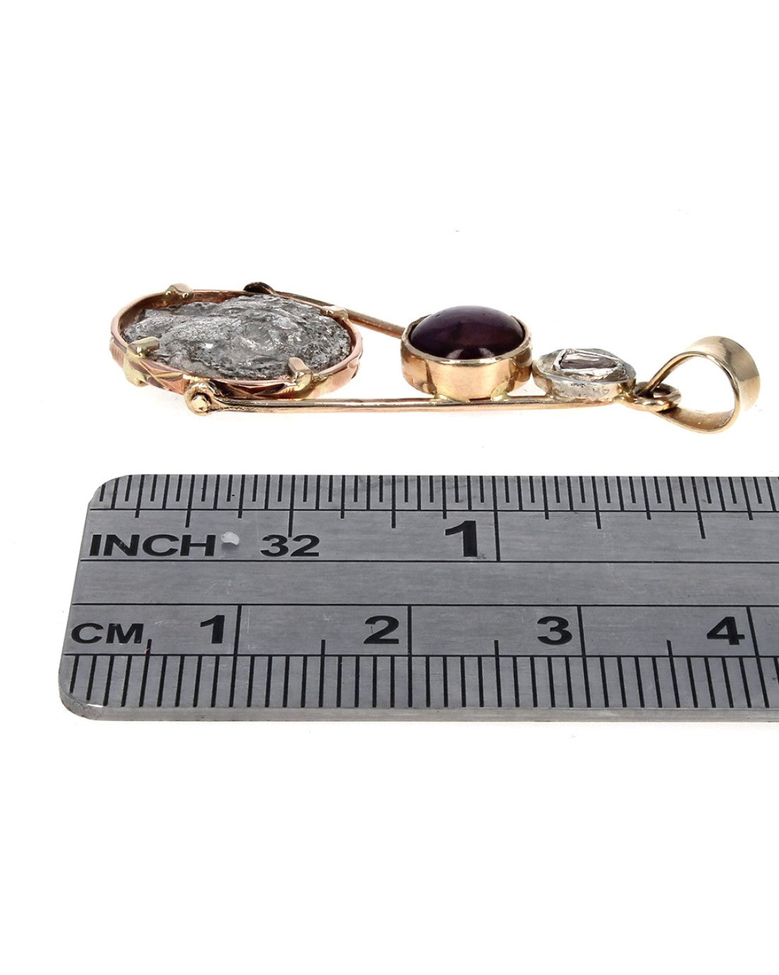 Diamond, Star Ruby and Ancient Coin Replica Pendant