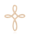 Open Crossover Cross Pendant in Gold