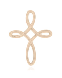 Open Crossover Cross Pendant in Gold