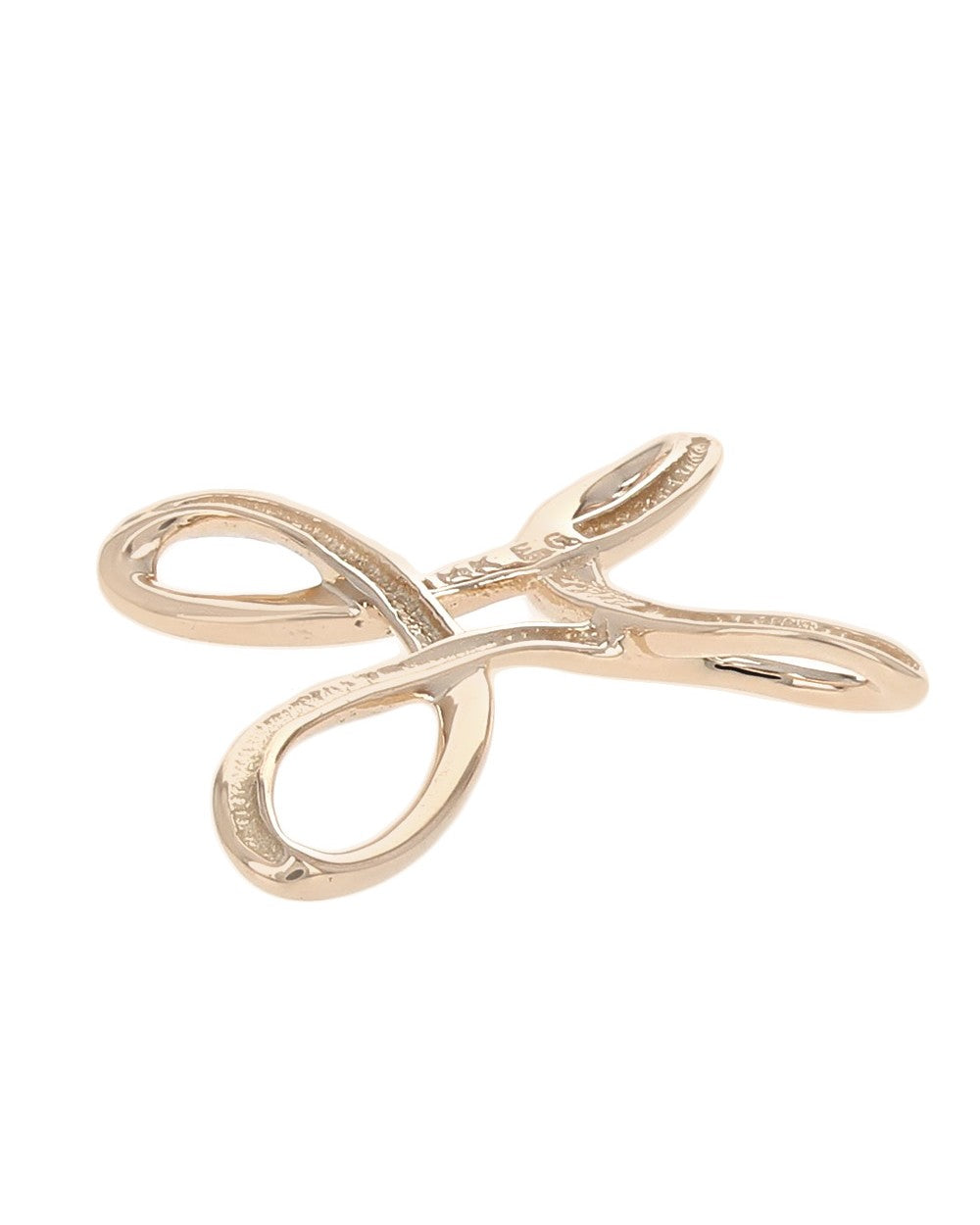 Open Crossover Cross Pendant in Gold