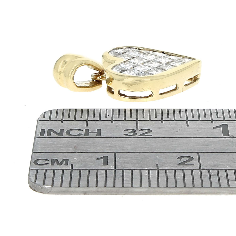 Invisible Set Princess Diamond Heart Pendant