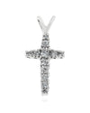 Diamond Cross Pendant in White Gold