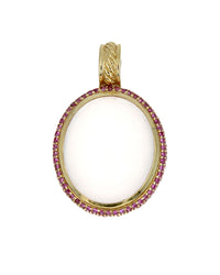 David Yurman Rose Quartz and Pink Sapphire Enhancer Pendant