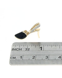 Black Onyx and Diamond Sling Back Heel Charm