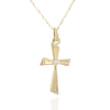 Diamond Solitaire Angled Cross Pendant