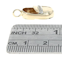 Diamond Loafer Pendant in Yellow Gold