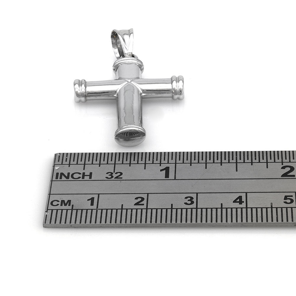 14K White Gold Cross Pendant