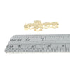 14K Yellow Gold Floral Motif Cross Pendant