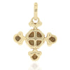 14K Yellow Gold Budded Cross Pendant