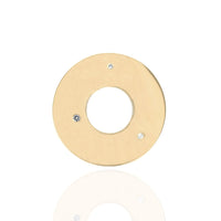 Diamond Open Disc Pendant in Yellow Gold
