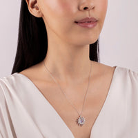 Solstice Moonstone and Diamond Pendant