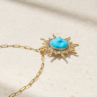 Smiling Sun Turquoise Pendant