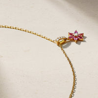 Daffodil Garden Pink Sapphire and Diamond Pendant