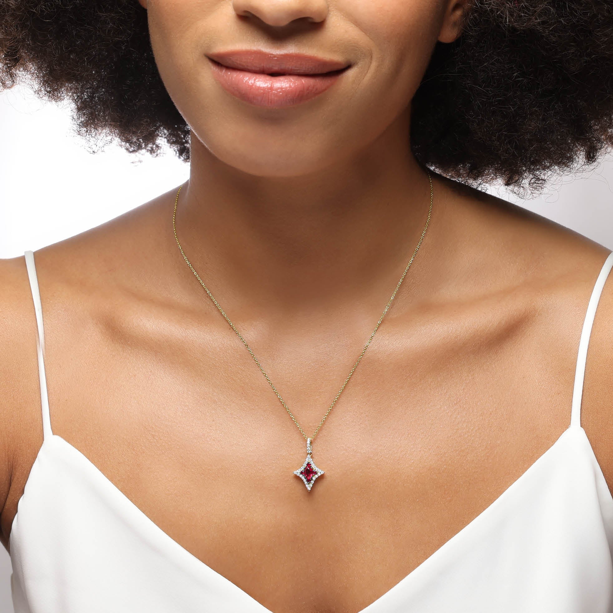 Notte Ruby and Diamond Pendant