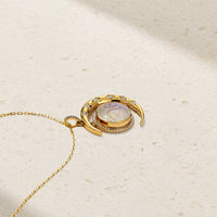 Sweet Dream Moonstone and Diamond Pendant