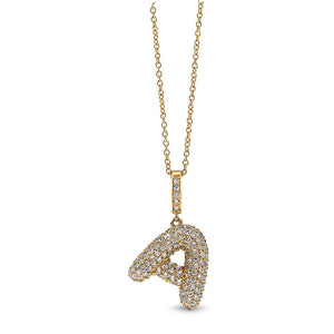 Initial "A" Diamond Pendant