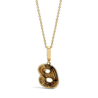 Initial "B" Diamond Pendant