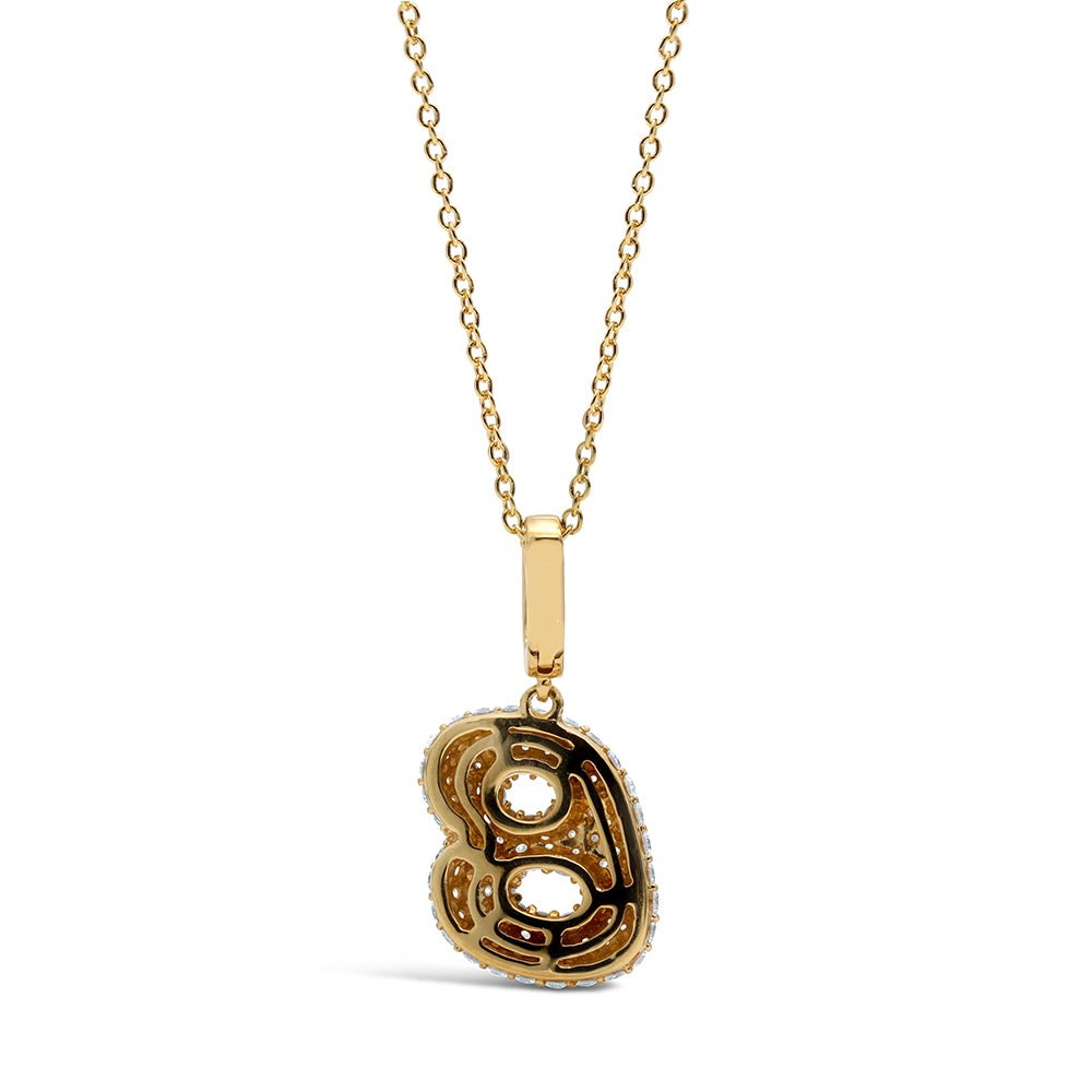 Initial "B" Diamond Pendant