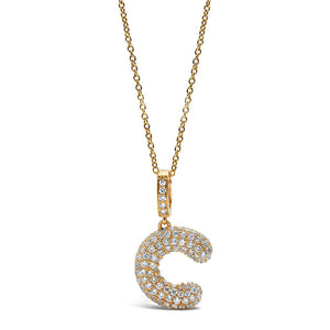 Initial "C" Diamond Pendant