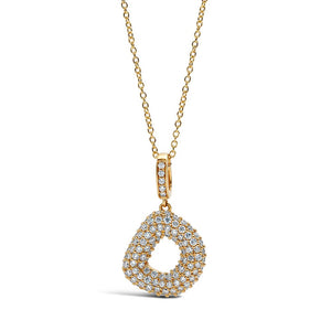 Initial "D" Diamond Pendant