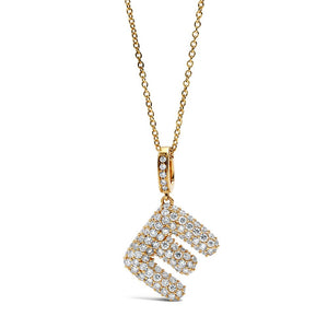 Initial "E" Diamond Pendant
