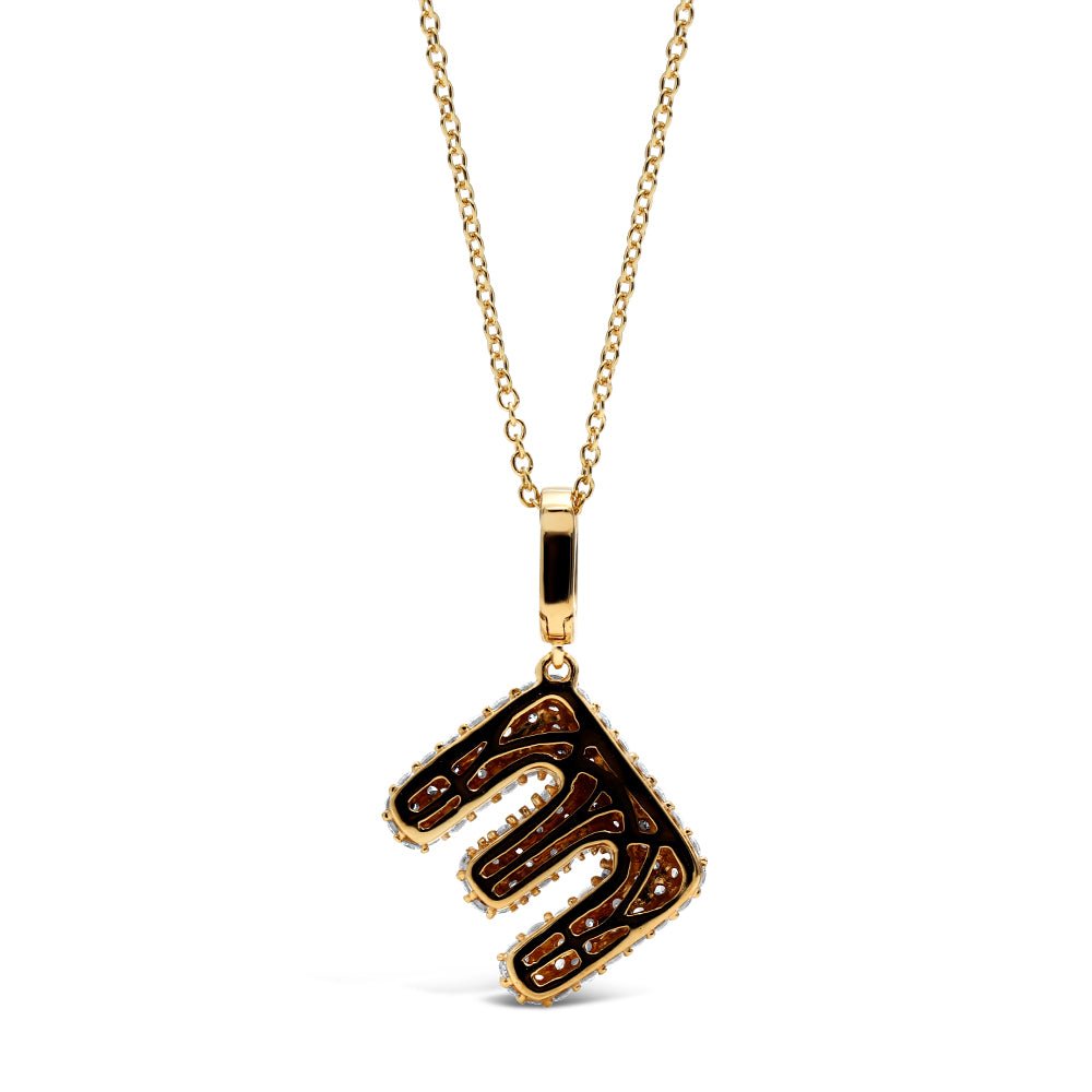 Initial "E" Diamond Pendant
