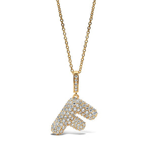 Initial "F" Diamond Pendant