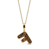 Initial "F" Diamond Pendant