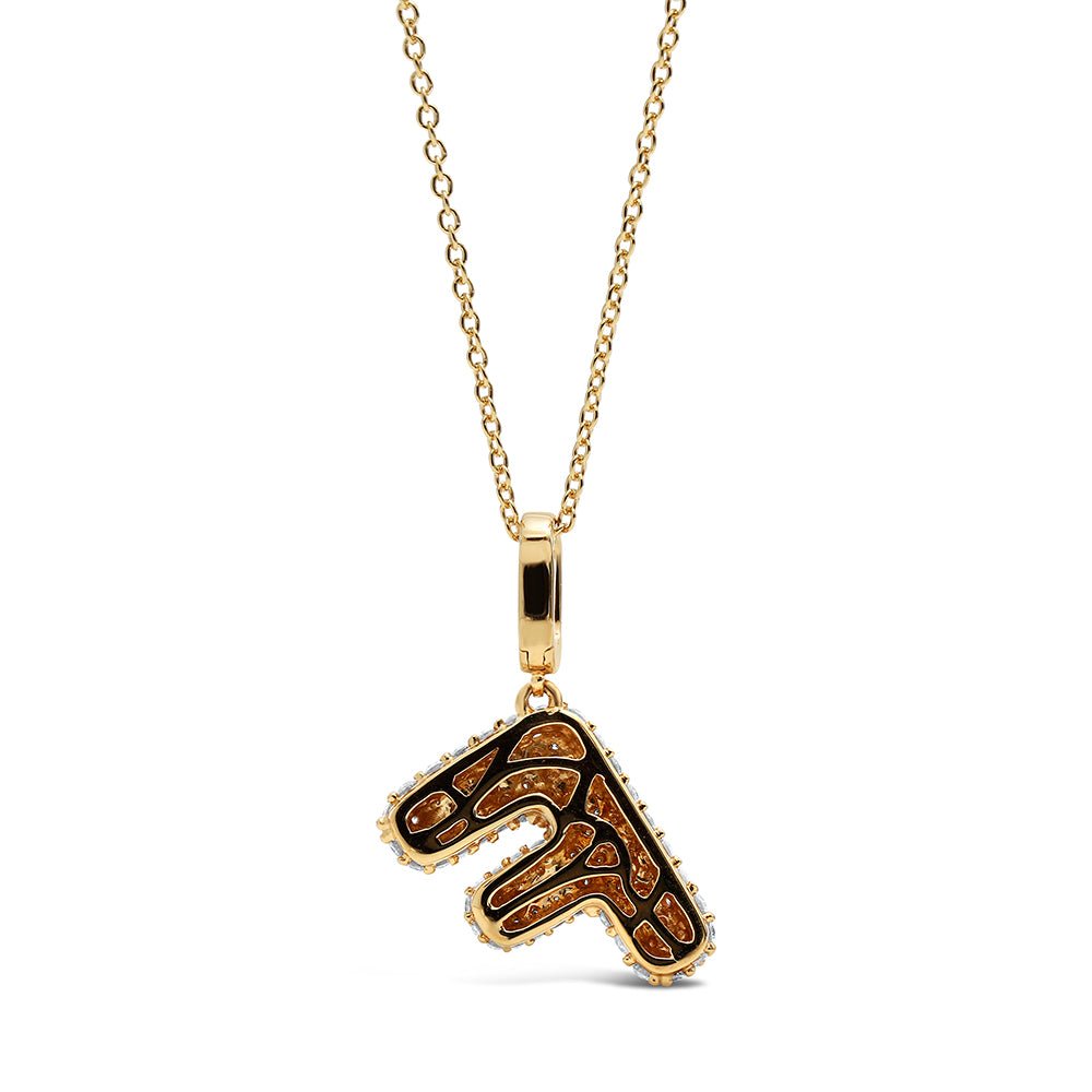 Initial "F" Diamond Pendant