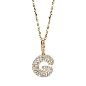 Initial "G" Diamond Pendant