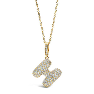 Initial "H" Diamond Pendant