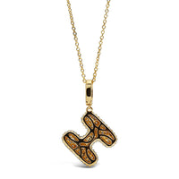 Initial "H" Diamond Pendant