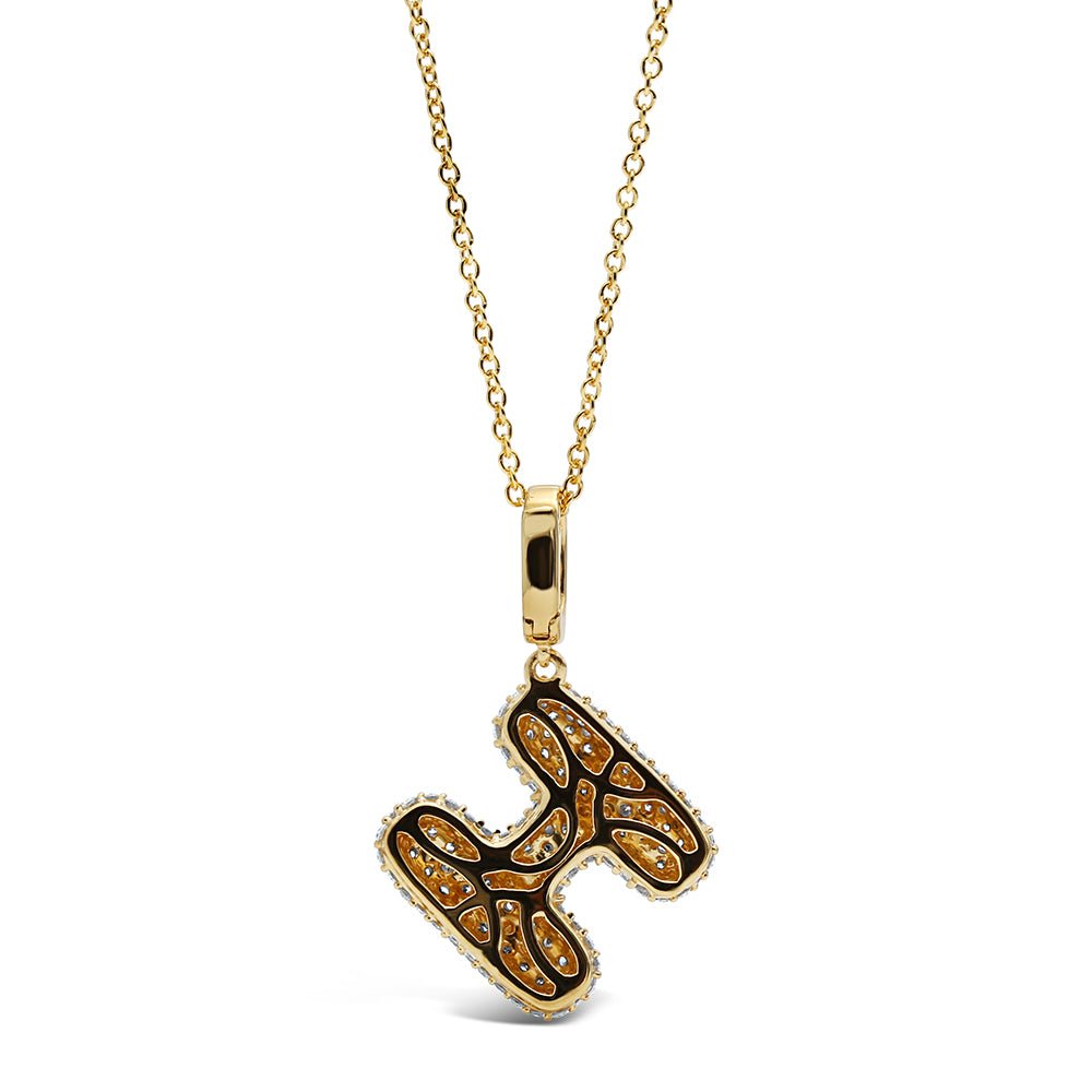 Initial "H" Diamond Pendant