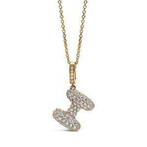 Initial "I" Diamond Pendant