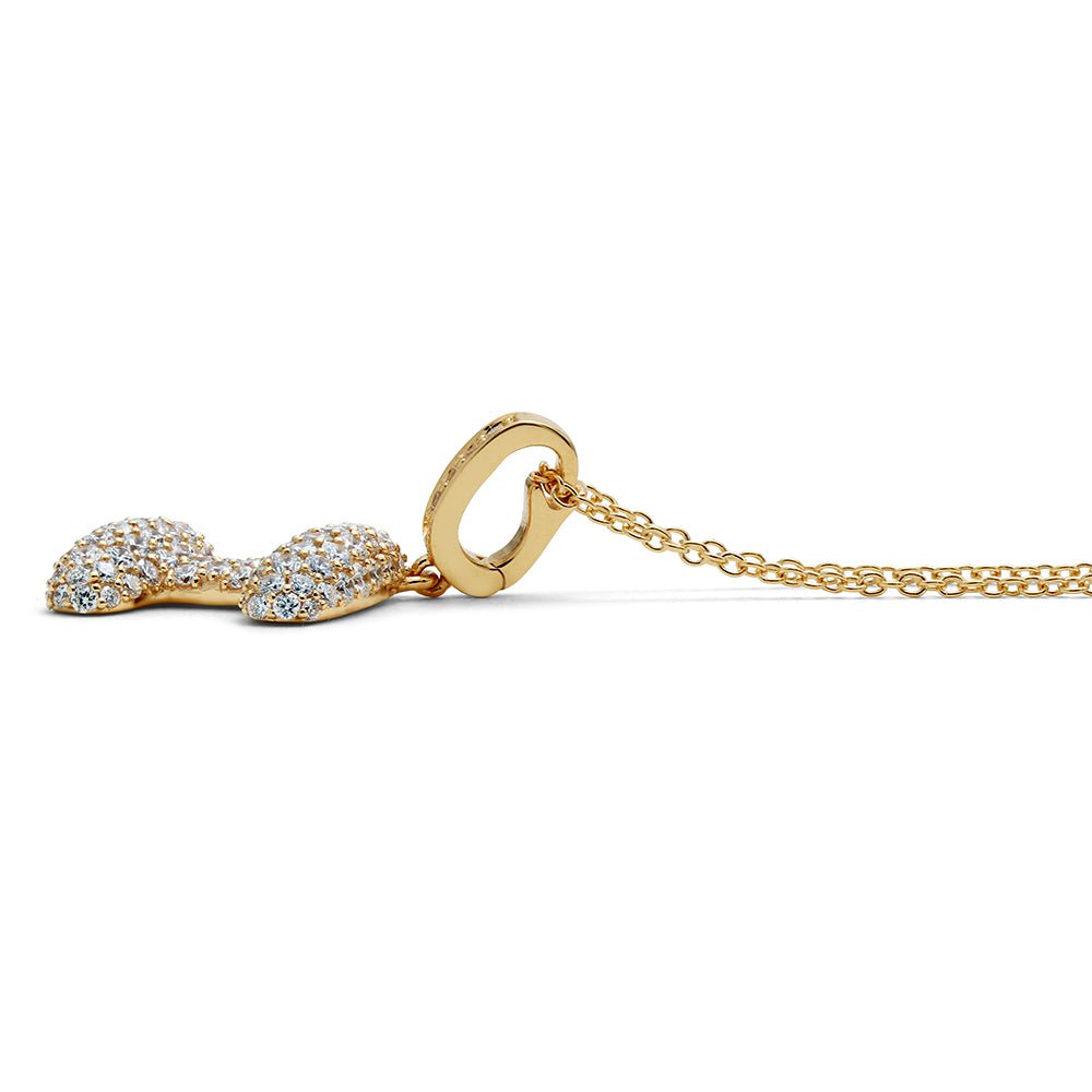 Initial "I" Diamond Pendant