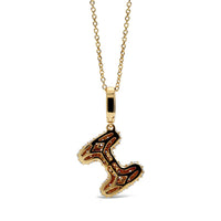 Initial "I" Diamond Pendant